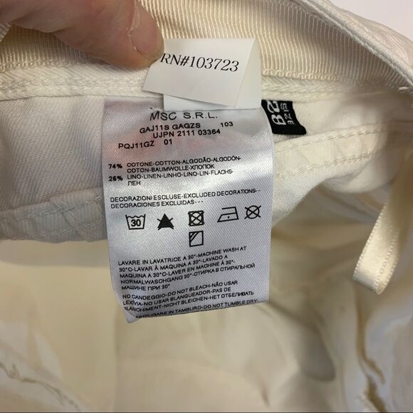 Giorgio Armani cream white jeans NWT size 28 - Picture 5 of 11